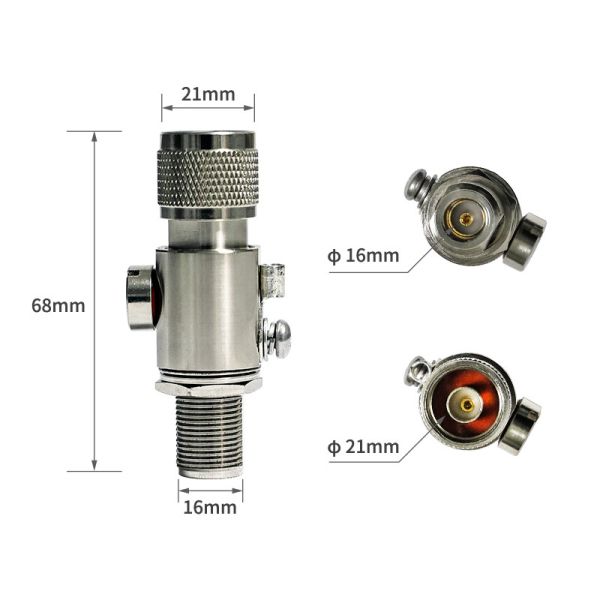 Buy Impedance Non-constant N Female to N Male UHF RF Coaxial Connector Surge Protection Lightning Arrester at wholesale prices