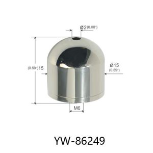 Brass Wire Rope Ceiling Attachment Parts Hemispherical With Groove YW86248