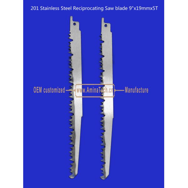 201 Stainless Steel Reciprocating Saw blade 9"x19mmx5T Cutting Wood,Bamboo,Plastic,Frozen Meat,Bones