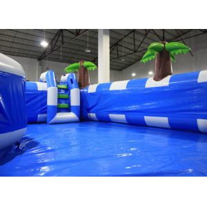 Blue Baby Large Inflatable Swimming Pool Safe 0.55mm Pvc Materia Customized
