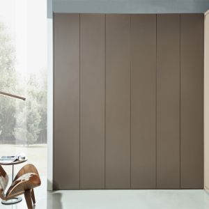 China Fitted Coffee Cabinet 22mm Modern Wardrobe Closets Six Doors on sale