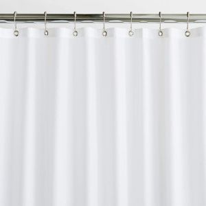 White Wholesale PEVA Plastic Waterproof Thick Bathroom Shower Curtains With