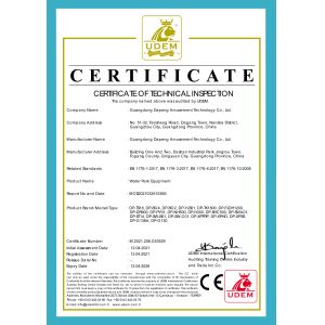 Guangdong Dapeng Amusement Technology Co., Ltd. Certifications