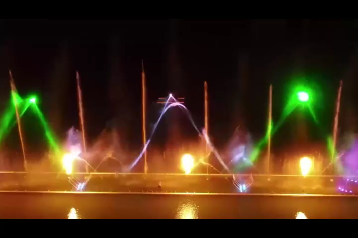 Garden RGB LED Light Floating Dancing Musical Water Fountain