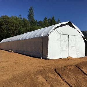 Single Span Tunnel Blackout System Hydroponic Light Deprivation Greenhouse