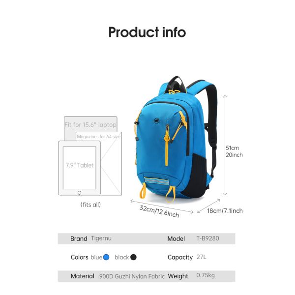 T-B9280 New Trending Waterproof Hiking Backpack Mountaineering Bag With Reflective Strip