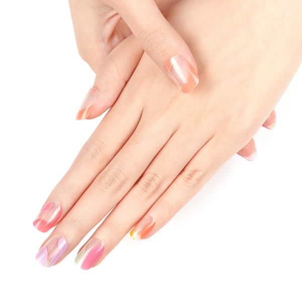 New Product semi-cured gel strips hot selling Chameleon Gel nail stickers