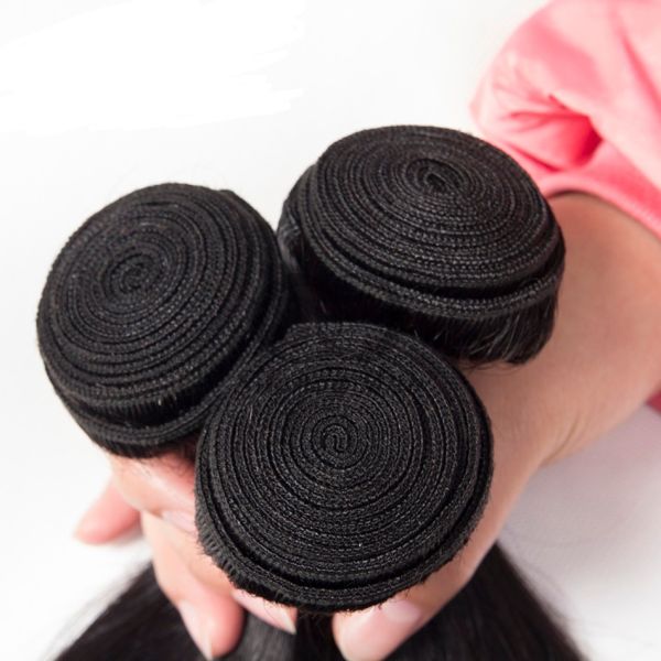 Natural Black Straight Remy Human Hair Bundles Sew In Weave Bundles Brazilian Bundle Deals