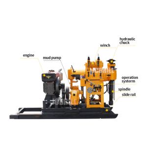 Borehole Diesel 400mm Hydraulic Water Well Drilling Rig