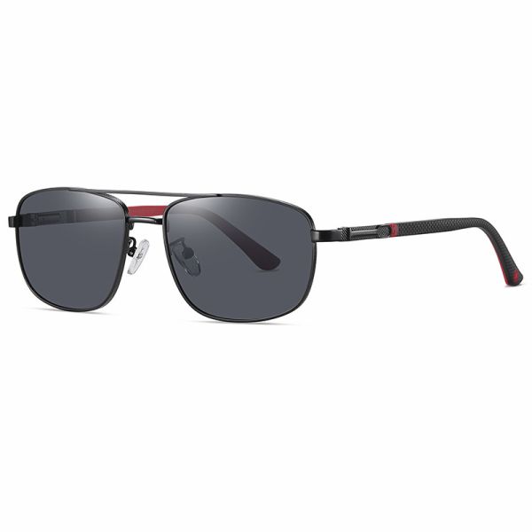 Buy Classic Retro Rectangular Metal Sunglasses Polarized Shatterproof at wholesale prices