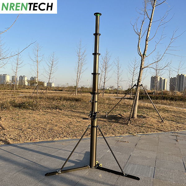 6m aluminum manual operation telescopic mast NR-M1700-6000 telescoping mast, antenna mast, CCTV mast