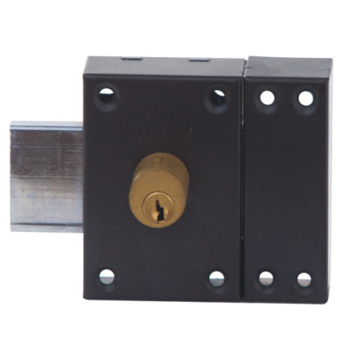 Painting Finish Iron Security Rim Lock For Home Entrance With Custom Color