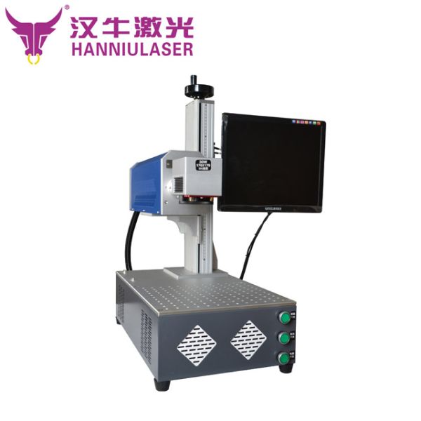 Desktop 20 Watt Fiber Laser Marking Machine Metal 100*100mm Marking Area
