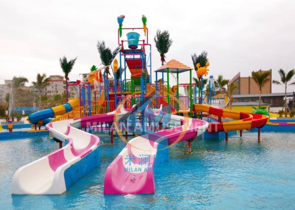 Buy Middle Size Water Park Playground 23*21m Interesting For Adults Kids at wholesale prices