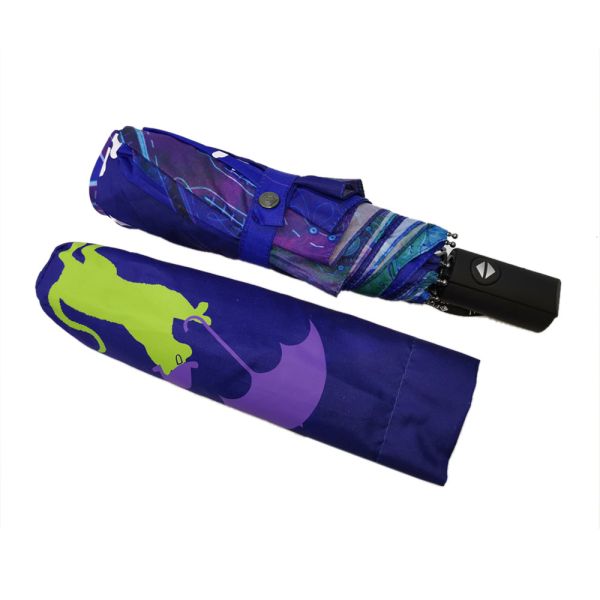 Buy Magic Print 23 Inch Automatic Open Close Umbrella 8 Panels Black Rubber Handle at wholesale prices