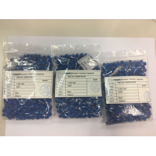 5pF 100V Ceramic Trimmer Capacitor Blue For Crystal Filter