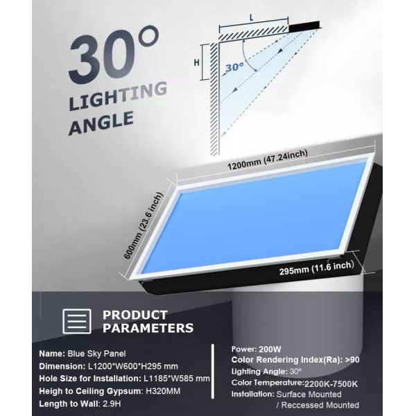 Buy AC 100-240V LED Ceiling Panel Light Featuring App Remote Control Suitable for Schools Hospitals and Offices at wholesale prices
