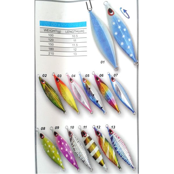 OEM 100g~210g lead metal jig fishing lure