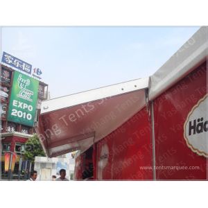 Color Printed Fabric Aluminium Frame Tents With 1.5M Roof Extension / Floating