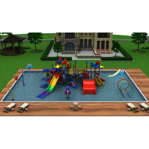 Water Play Equipment Manufacturer Customized 350SQM Children Aqua Park Design for Hotel and Resort
