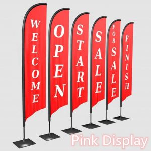 Knit Polyester Custom Teardrop Flags For Rallies