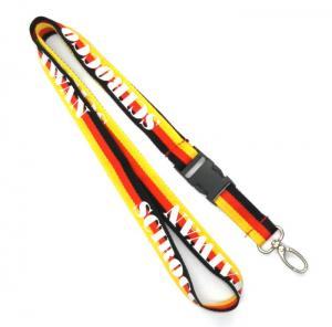 China Three Color ID Card Holder Lanyard With Egg Hook For Company Staff on sale