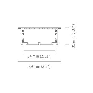 Anodized Magnetic Aluminium Led Profile IP45 With PC Frosted Cover