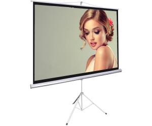 China Matte White Tripod Projection Screen Stand / Floor Pull Up Movie Theater Screen on sale