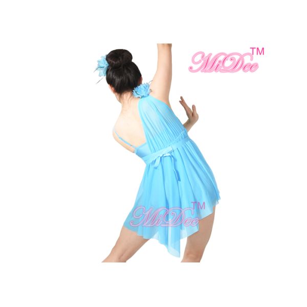 Girls Lyrical Ballet Dance Costume Performance Dress Wedding Bridesmaids Dress