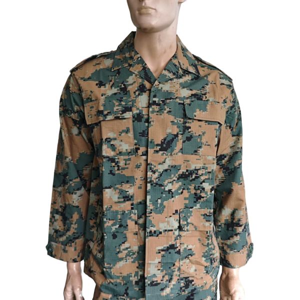 Tactical BDU Field Uniform Digital Woodland Camo Ripstop Cotton For Outdoor Hunting BDU Military Uniform