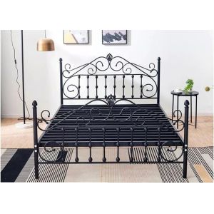 China Home Customizable 1.5mm ODM Metal Double Bed on sale