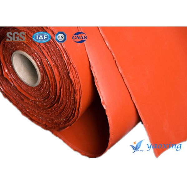 Buy Ozone Resistant 1m 1.2m Width Red Silicone Fiberglass Fabric at wholesale prices