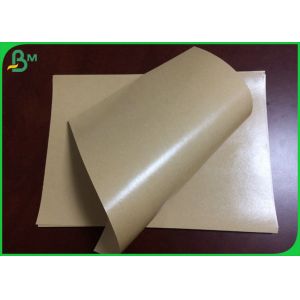 100% Waterproof 50gr 60gr 70gr PE Coated Brown Kraft Paper For Food Packaging
