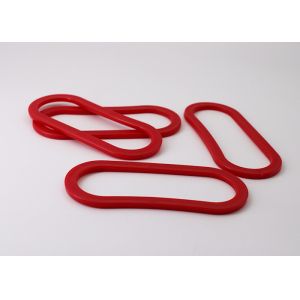 Red Plastic Grocery Bag Carrying Handle For Retail Merchandise