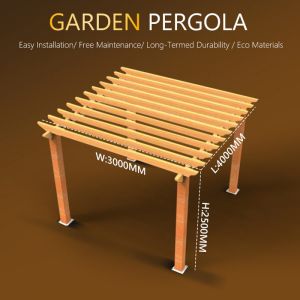 Custom WPC Pergola Waterproof Modern Wood Pergola Low Maintenance