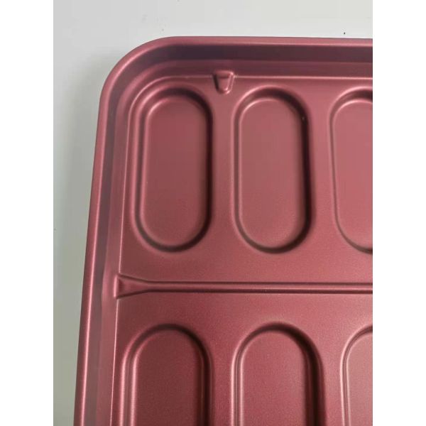 Aluminum Steel 28 Cavity 670x511.2x40.4mm Hot Dog Bun Baking Mold Pan