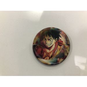 5.8*5.8*Cm 3D Lenticular Badge Anime ONE PIECE DBZ Naruto