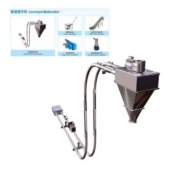 Fully Enclosed Pipeline Chain Conveyor Achieves Dust-Free Powder Transport Industrial-Grade Powder Zero-Leakage Environmental Equipment Supports OEM