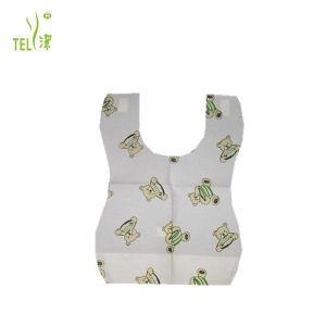 Customized Laminated Disposable Baby Bibs 1 Ply Paper PE Film