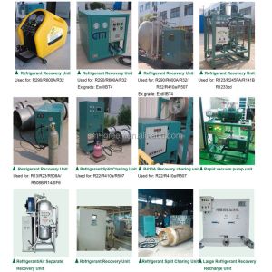 high pressure R23 R508B SF6 refrigerant recovery machine 2HP full oil less