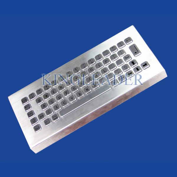 Buy Brushed Stainless Steel Industrial Desktop Keyboard , IP65 Metal Keyboard at wholesale prices