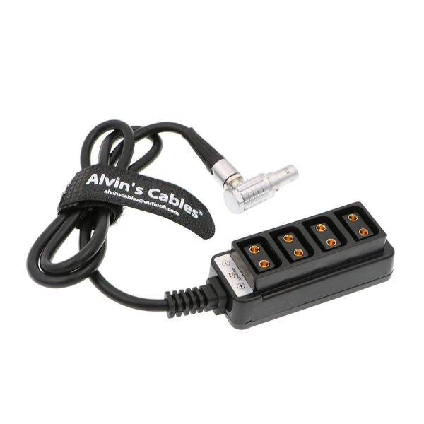 2 Pin Right Angle to 4 D-tap Splitter RED DSMC2 Jetpack RTmotion Sidekick