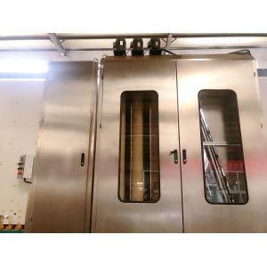 vertical glass washing and drying machine open top brush glass washer