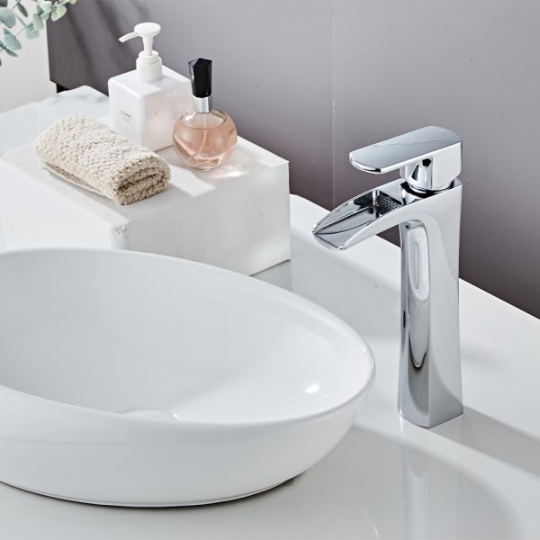 Buy ODM Waterfall Basin Taps SUS304 Single Hole Bathroom Faucet at wholesale prices