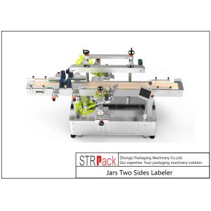 Two Sides Jar Labeling Machine Self Adhesive Sticker