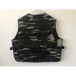 Mens vest, camo vest, waistcoat 036 in T/C 65/35 fabric, camouflage, S-3XL