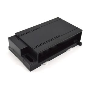 Black Plastic PLC Din Rail Enclosures 179*100*48mm For Relay PCB Electronics