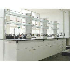 Central Steel Lab Furniture Black 12.7mm Countertops With Sink And Water Tap