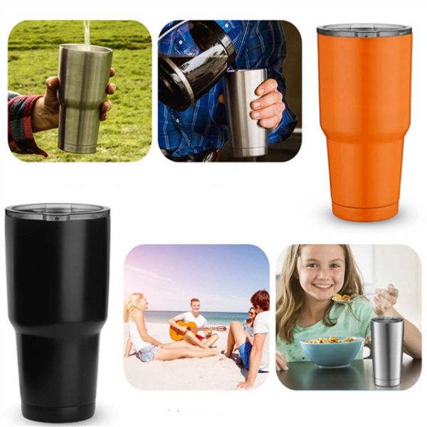 Wholesale Blank 30 oz Double Wall Stainless Steel Vacuum Insulated Tumbler Cups With Lid And Straw