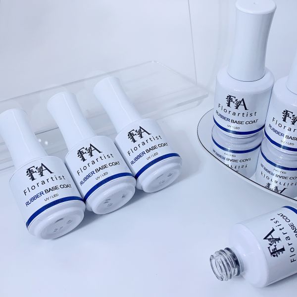 Private Label Strong Rubber Base and Top Coat Nail Gel Polish Color 15ml Soak Off UV Base Top Coat Gel Wholesale